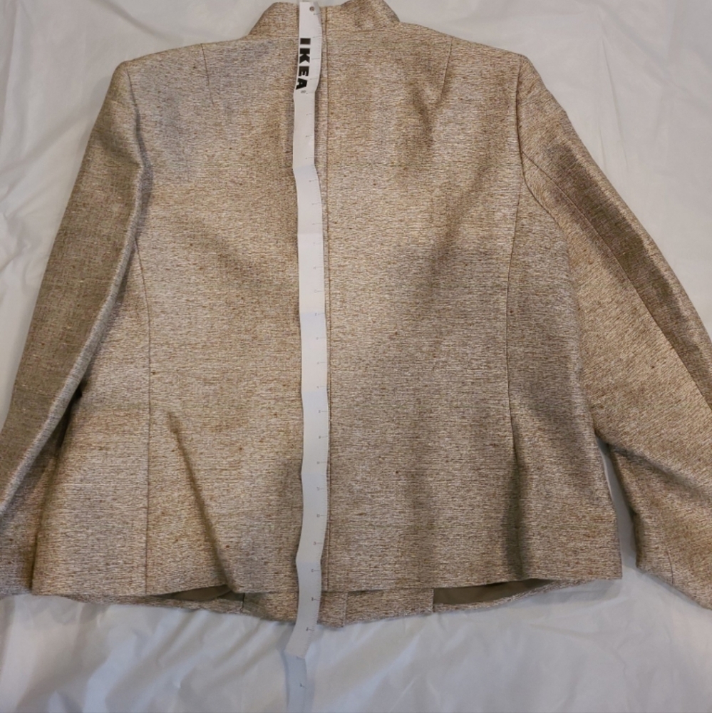 Jones New York Womens gold tweed Skirt Suit - special event style - Sz 14 - NWT - Picture 8 of 10